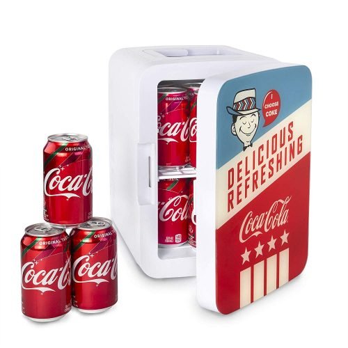 Cooluli K10LGA Mini Fridge Coca-Cola Americana Retro Cooler and Warmer