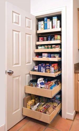Roll out pantry shelf