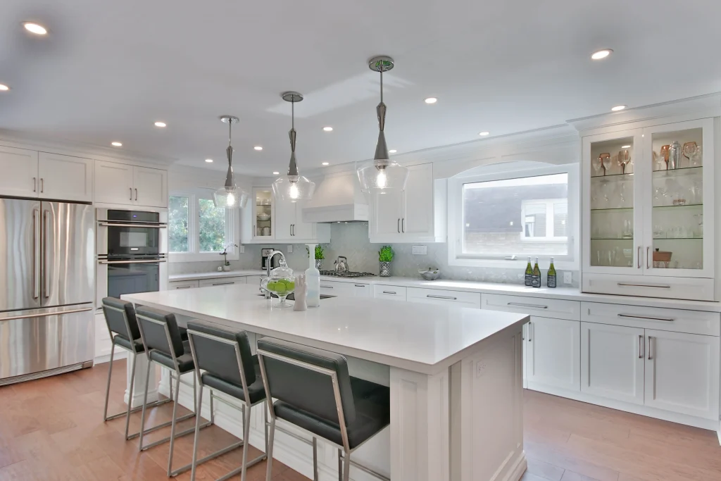 kitchen with ample lighting