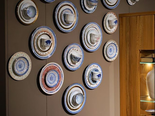 statement plates accent wall