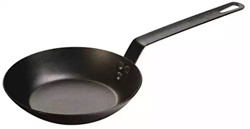 Lodge Pre-Seasoned Carbon Steel Skillet - Use in the Oven, on the Stove, on the Grill, or Over a Campfire - 8 Inch