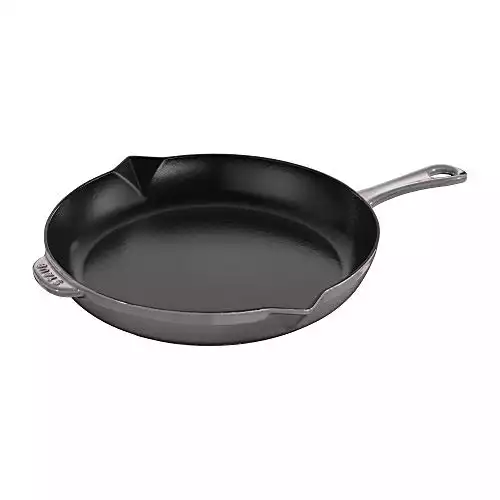 Staub Cast Iron 12-inch Fry Pan - Graphite Grey, Made in France