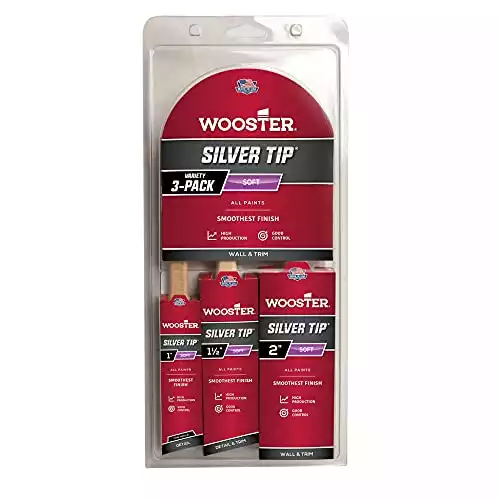 PAINT BRUSH SLVRTIP 3PK