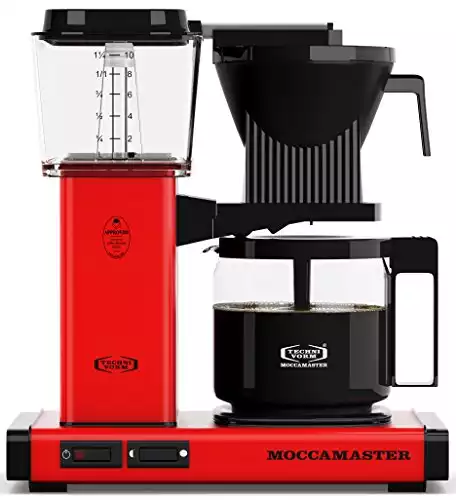 Technivorm Moccamaster 59636 KBG, 10-Cup Coffee Maker, 40 oz, Red